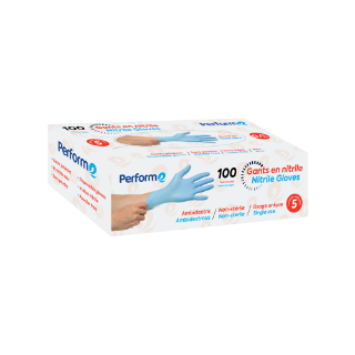 Image sur Gants de nitrile jetables bleu 5 mil - Large